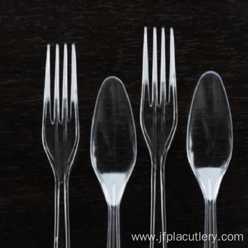 transparent PS PP plastic cutlery spoon and fork
